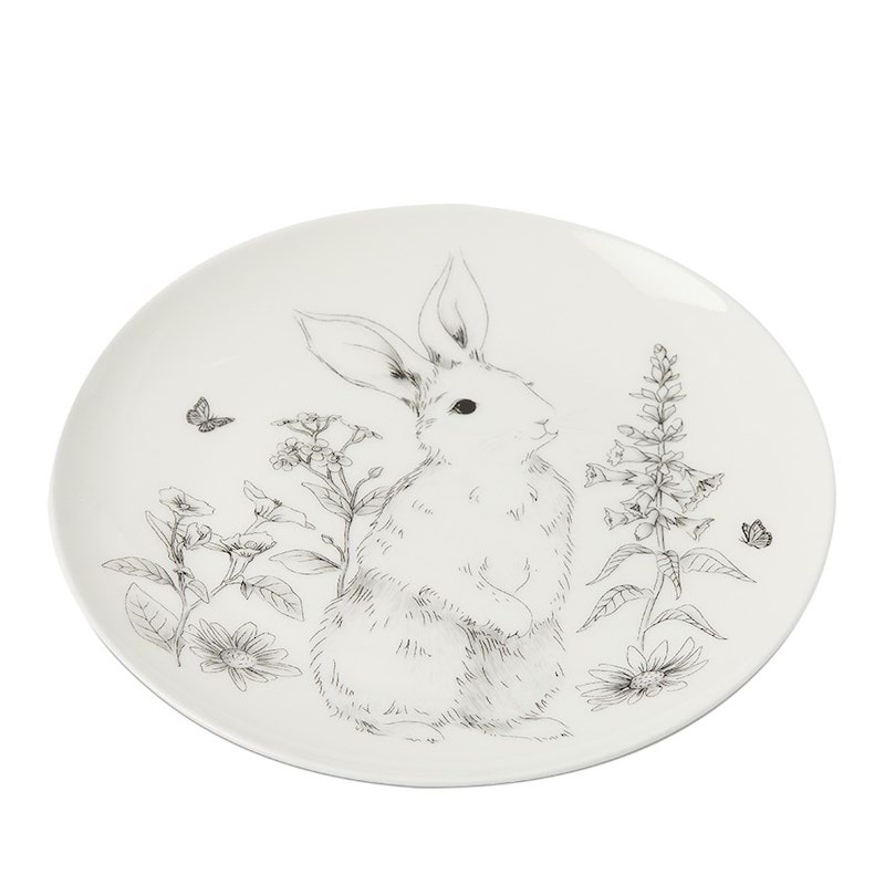 Adairs Fleur Harris Rabbit Daisy Field Plate. Image via Adairs website.