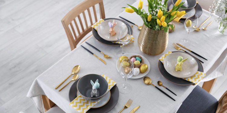 Five Stylish Ways To Decorate Your Dining Table This Easter Hunter And Bligh Decorate Your Dining Table This Easter, Round Table Easter Hours