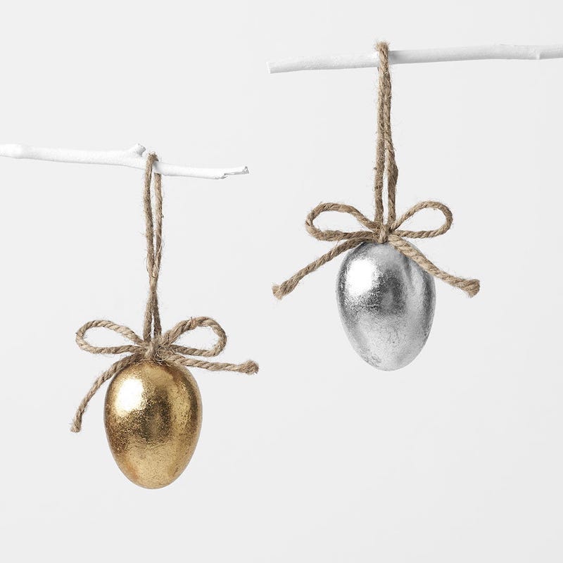 Morgan and Finch Metallic Egg Decoration. Image via Bed Bath and Table website.