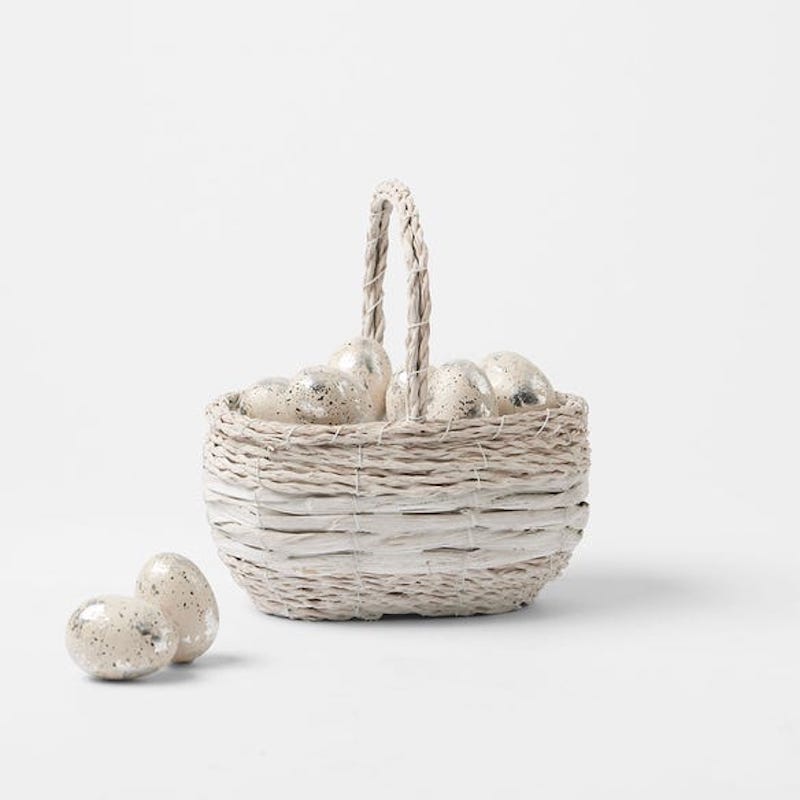 Morgan and Finch Oval Basket with Handle. Image via Bed Bath and Table website.