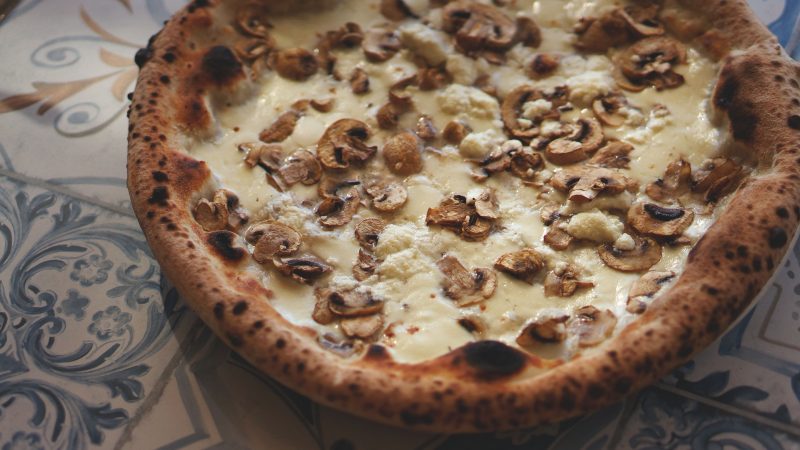 Truffle mushroom pizza at Salt Meats Cheese.