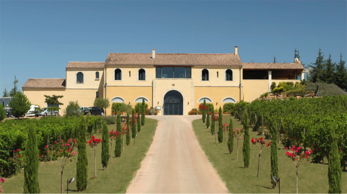 french winery with long driveway