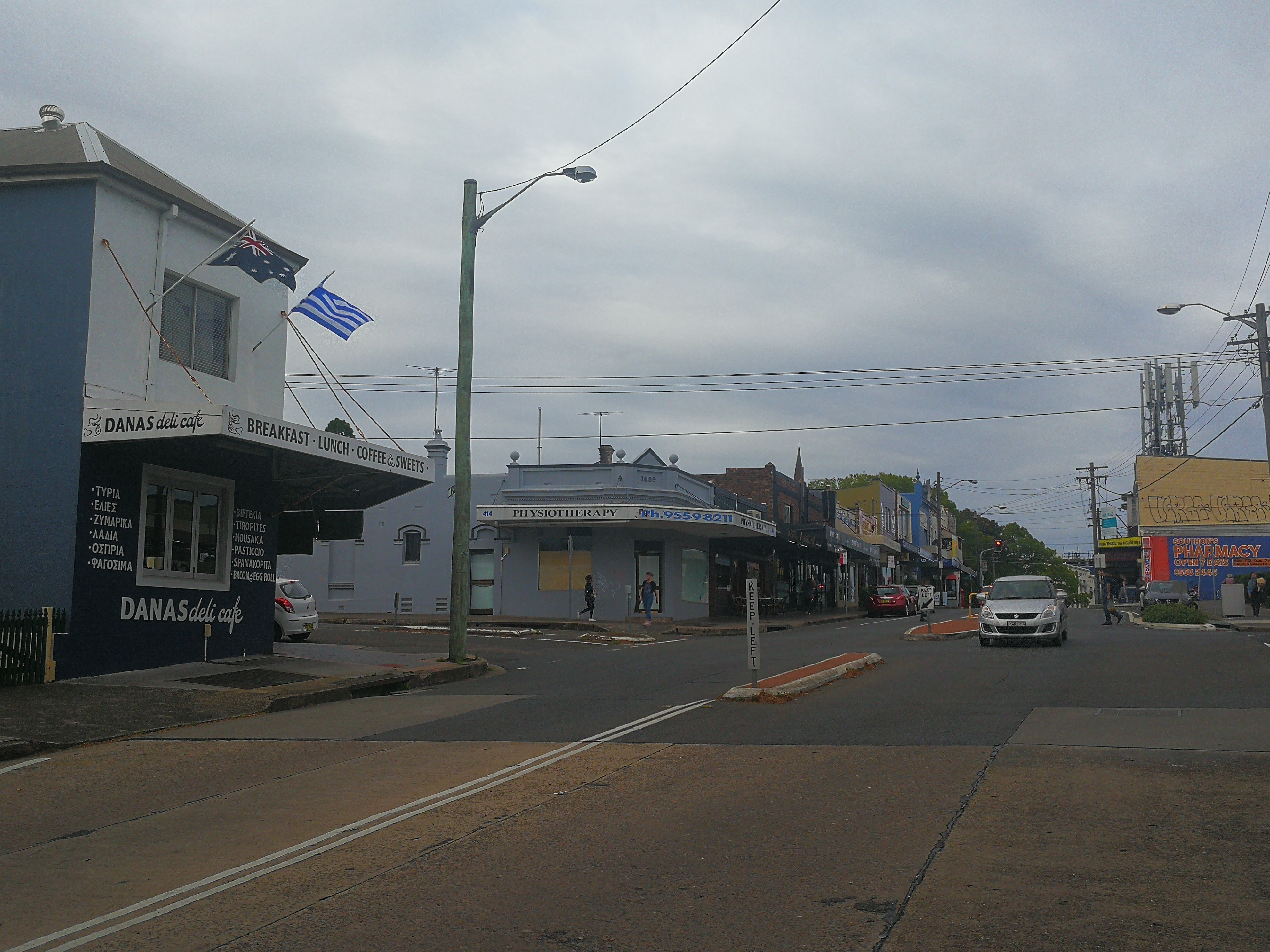 Illawarra rd, Danas Delil Cafe on the left. Image: Christopher Kelly