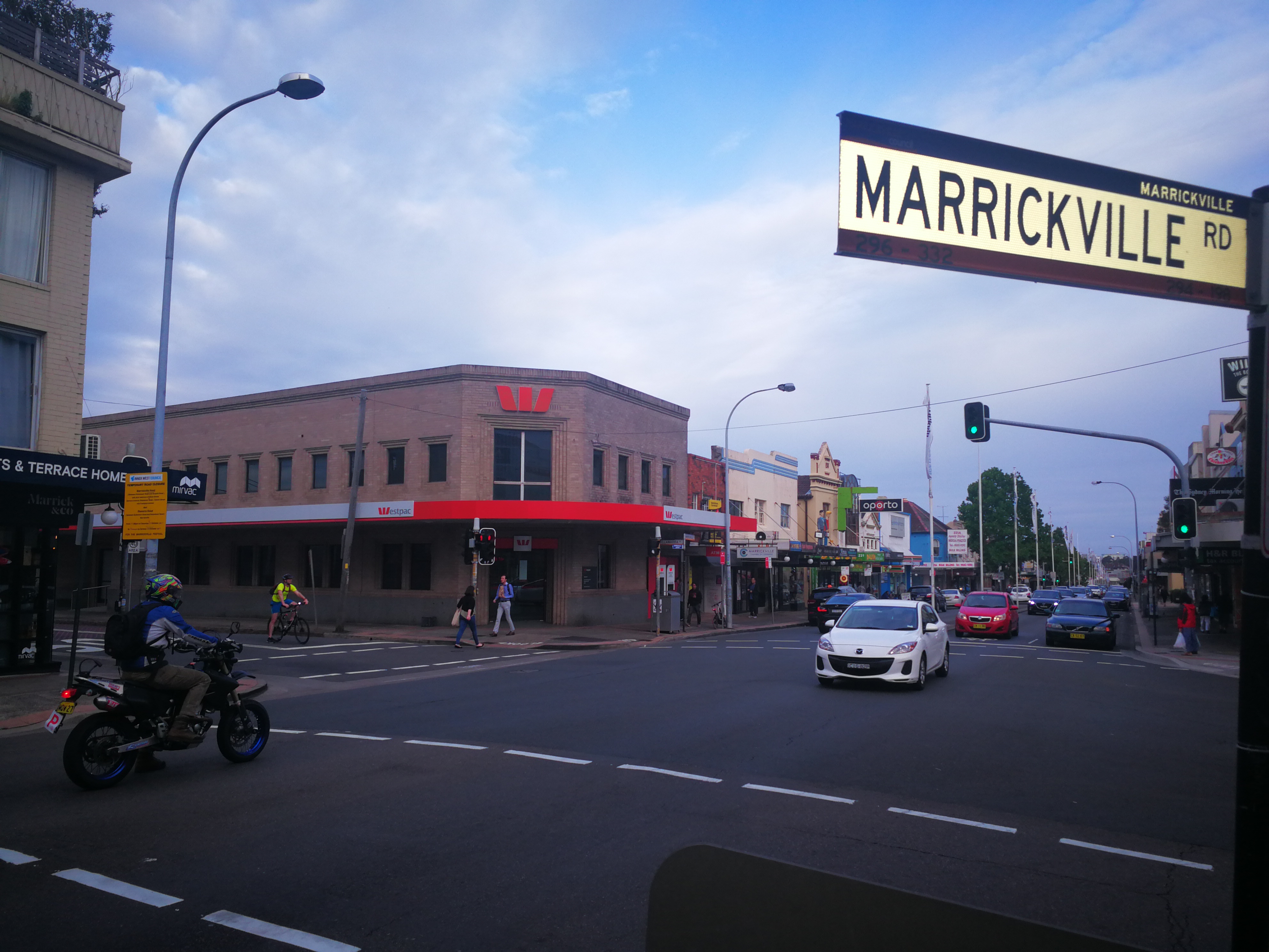 Corner of Illawarra rd and Marrickville rd, looking towards the right. Image: Christopher Kelly