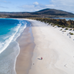 Ocean Beach, Maria Island, Tasmania. Photographed by Stu Gibson. Image via Tourism Tasmania.