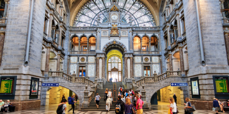 The World's Top 10 Most Beautiful and Famous Train Stations. Antwerpen-Centraal, Antwerpen, Belgium. Photographed by Dennis van de Water. Image via Shutterstock.