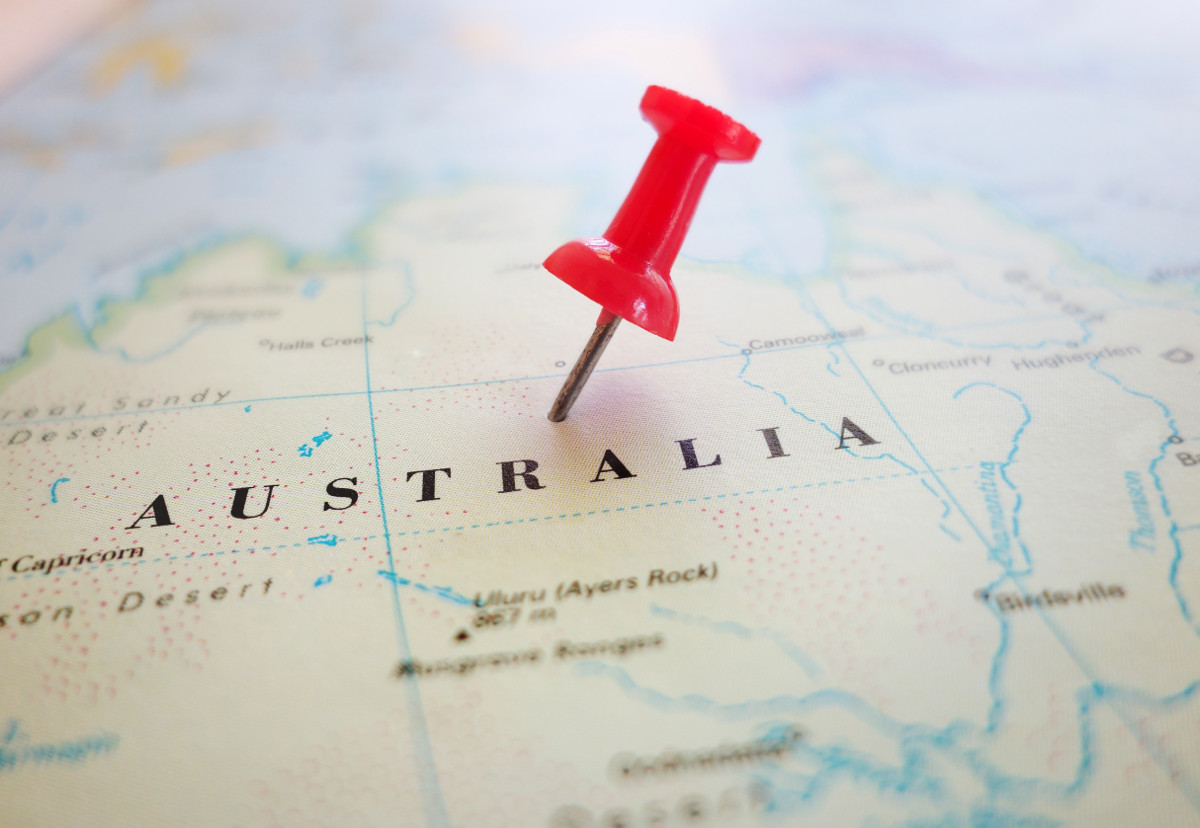 Australia close up. Photographed by zimmytws. Image via Shutterstock