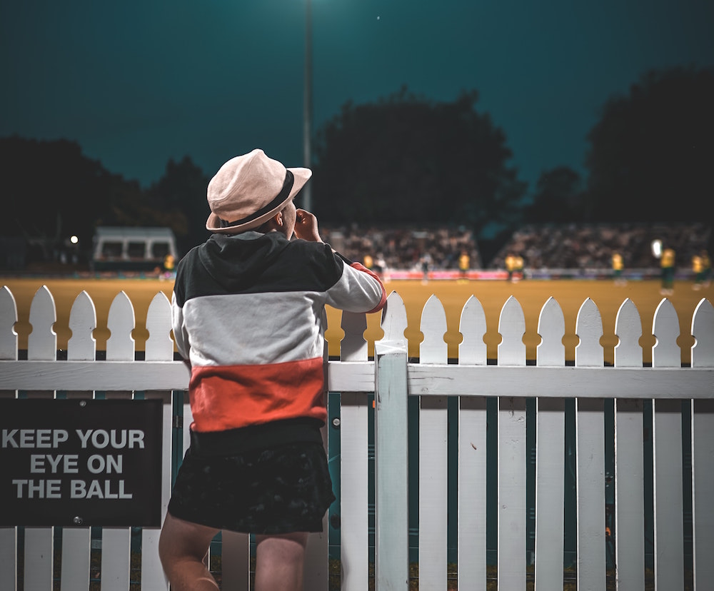 Cricket spectator. Image by Mushtaq Hussain via Pexels.