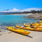 Freycinet Aventures. Kayaking in Freycinet Tasmania. Photographed by Kathryn Leahy. Image supplied via Tourism Tasmania Visual Library.