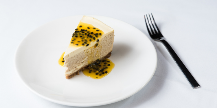 Neil Perry's Easy Banana and Passionfruit Cheesecake: Recipe. Image supplied.