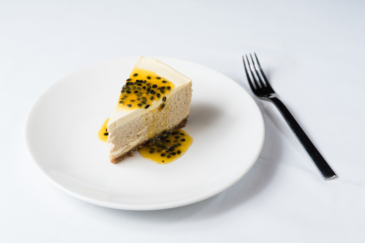 Neil Perry's Easy Banana and Passionfruit Cheesecake: Recipe. Image supplied.