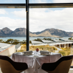 Views at Saffire Freycinet, Freycinet Tasmania. Photographed by Saffire Freycinet. Image supplied via Tourism Tasmania Visual Library