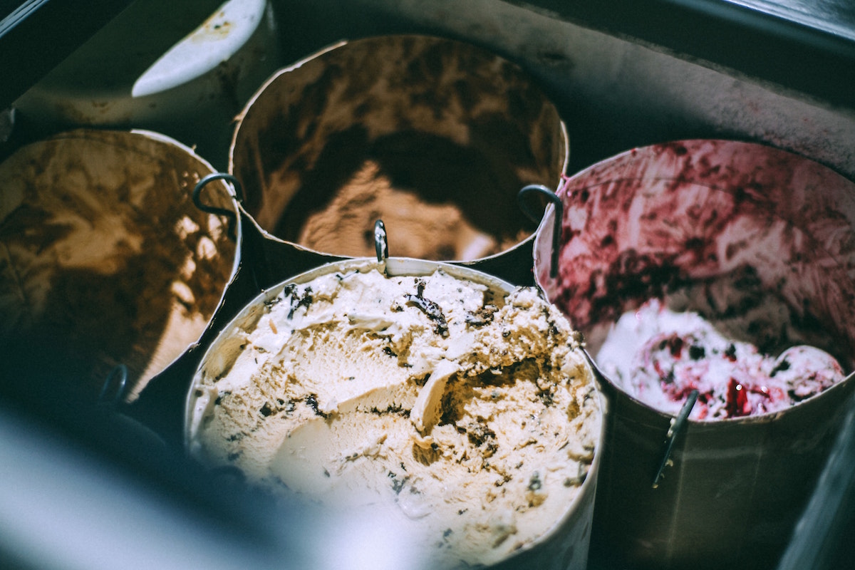 Gelato Tubs. Image by Maria Orlova via Pexels.