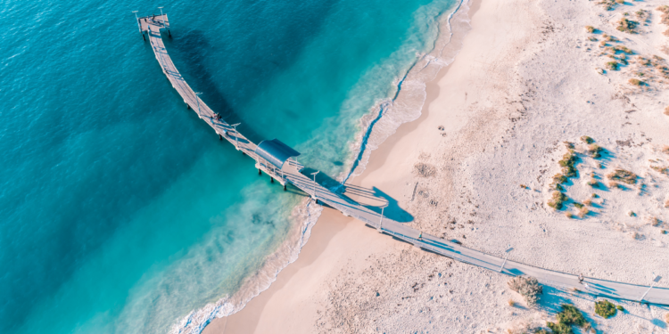 Jurien Bay Jetty Western Australia. Photographed by AM Photo Co. Image via Shutterstock.