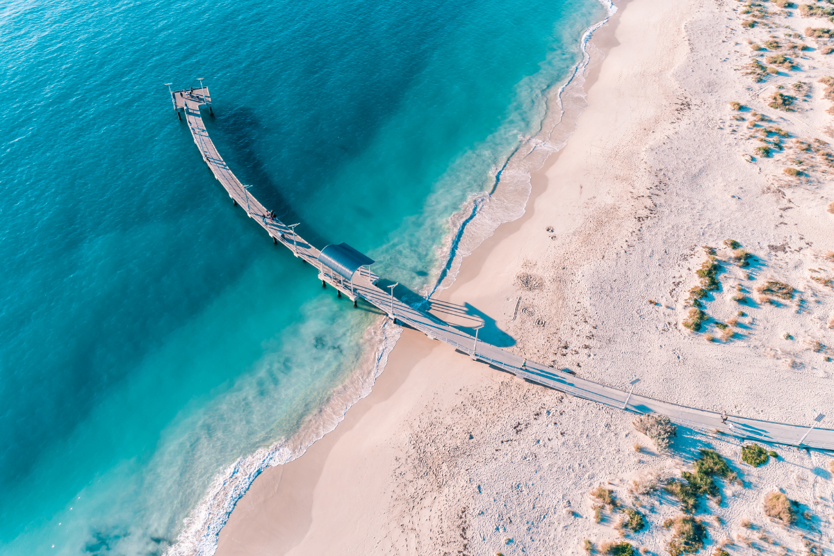Jurien Bay Jetty Western Australia. Photographed by AM Photo Co. Image via Shutterstock.