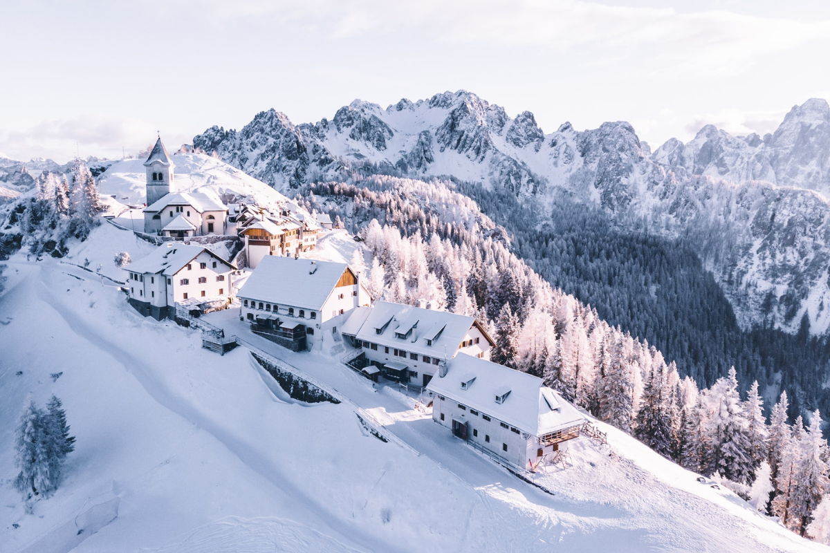 House on alps. Photography by Daniele Buso. Image via Unsplash