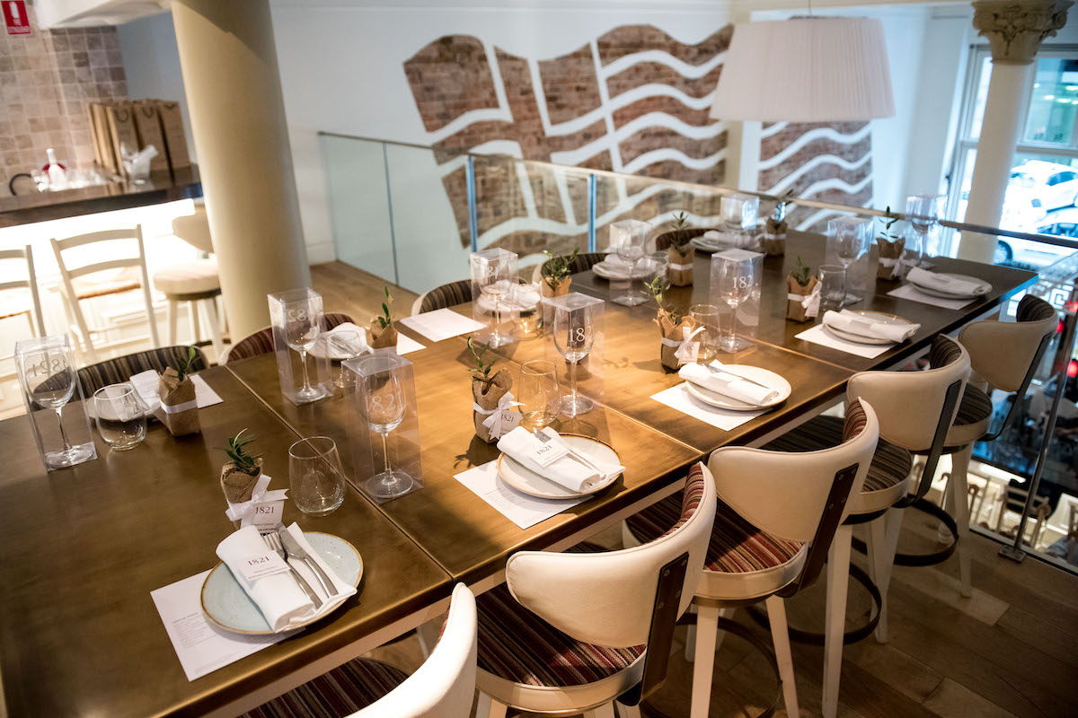 The 9 Best Private Dining Room Experiences around Sydney. 1821 Sydney. Image supplied