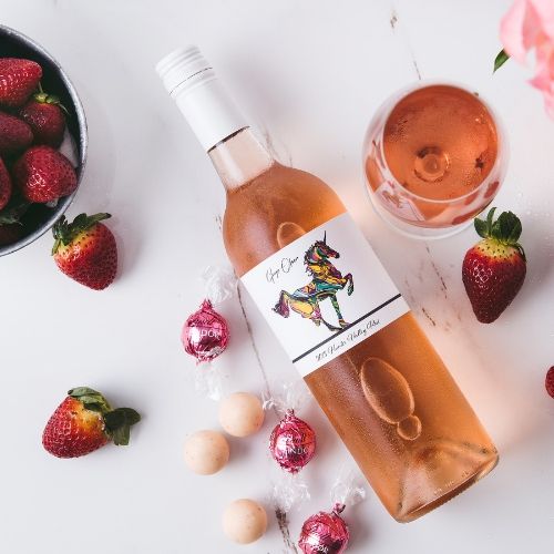Rosé and Lindor Strawberries & Cream
