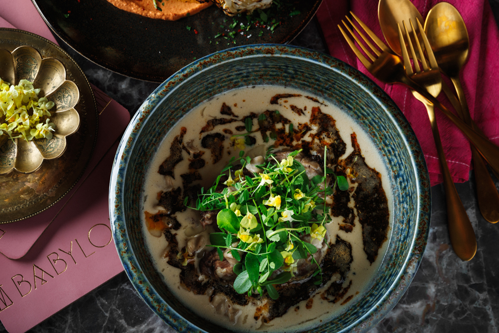 Babylon: Wedding Soup, 12 Hour Lamb neck. Image credit Steve Woodburn