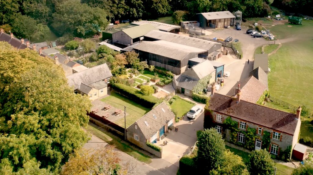Warner's Distillery. Aerial view of Falls Farm, Northamptonshire. Image supplied.