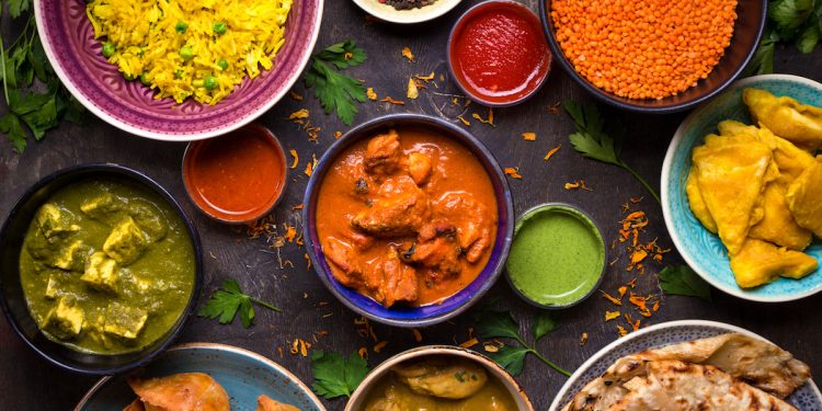 Indian food and spices. Photographed by Elena Eryomenko. Image via Shutterstock.