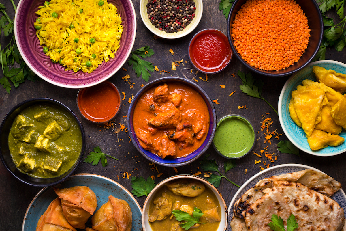 Indian food and spices. Photographed by Elena Eryomenko. Image via Shutterstock.