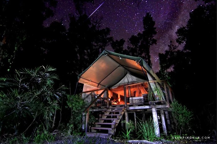 Jervis Bay's Luxury Tent. Image via Glamping Hub supplied