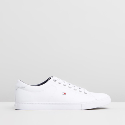Essential Leather Sneakers. Tommy Hilfiger. Image via THE ICONIC website.