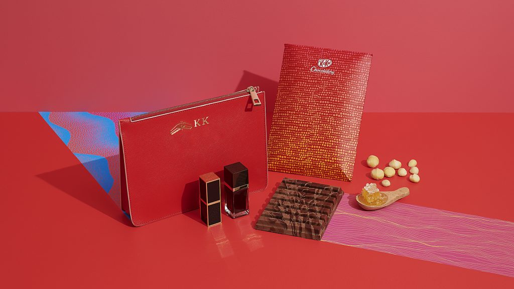 TDE x KitKat Chocolatory Pouch and Honey Macadamia Chocolate