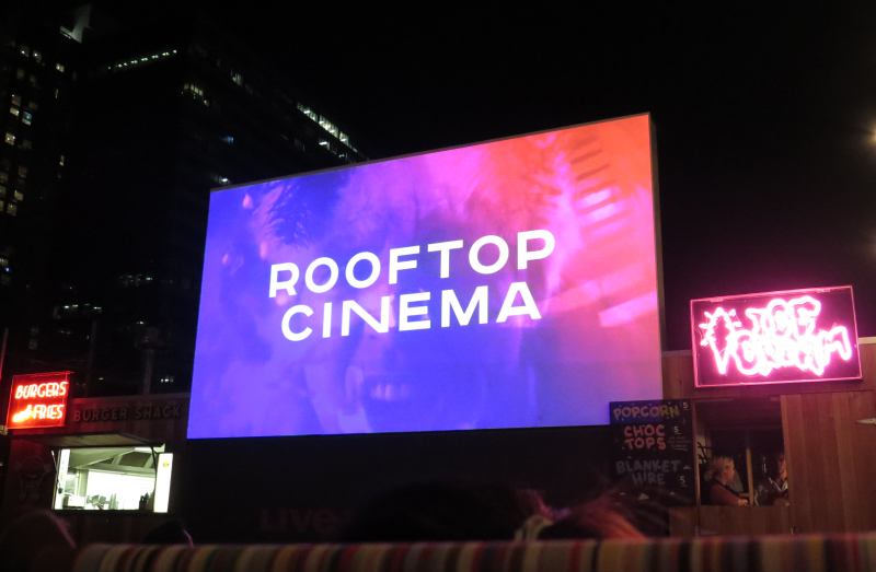 Rooftop Cinema. Photographed by Xavi Zapater. Image via Shuttershock.