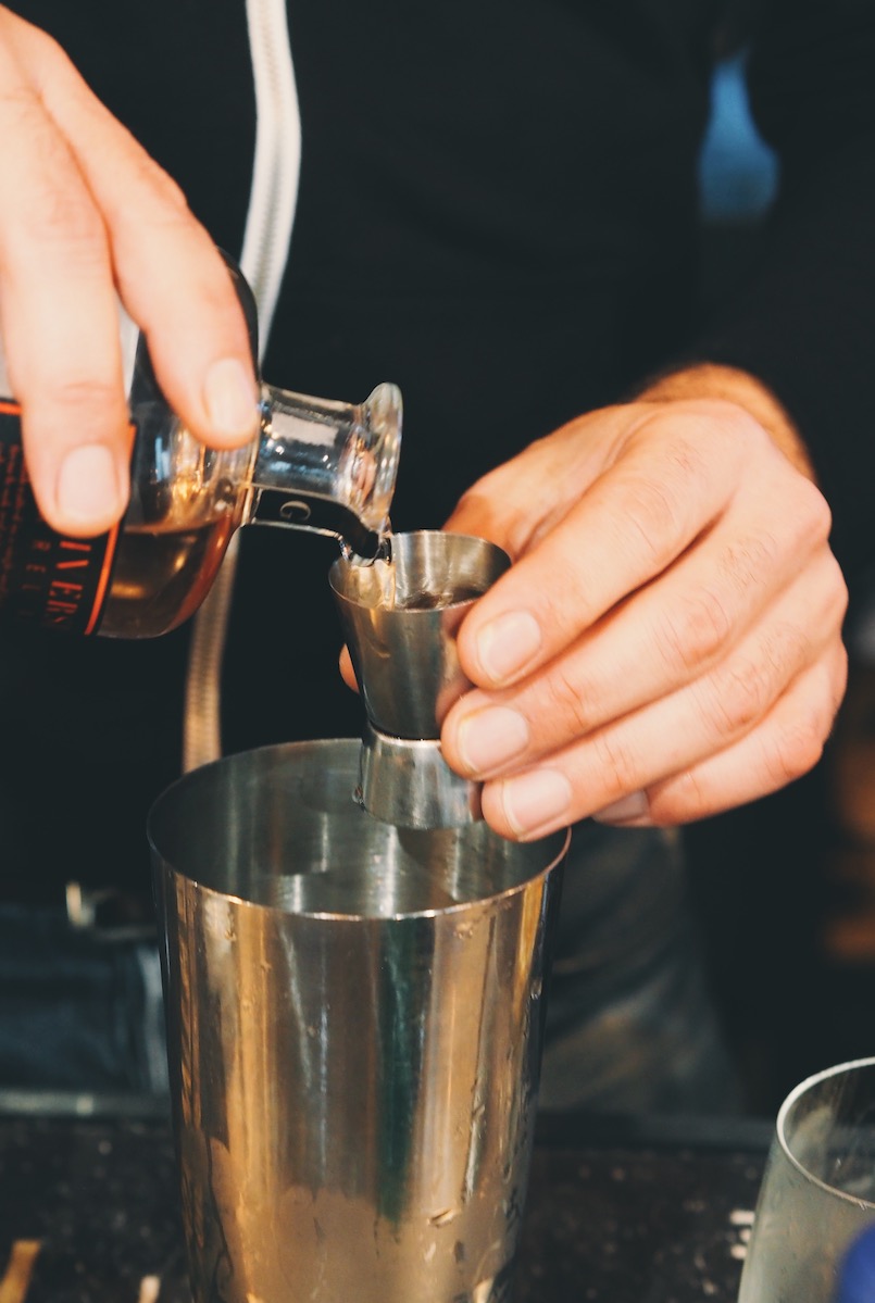 Gin being poured in preparation for a signature cocktail at the Margaret River Distilling Company. Image supplied.