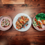 Cruise Bar. Lunar New Year Kingfish, Crispy Eggplant and Tofu Hummus. Image supplied