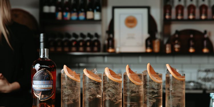 Starward Whisky Two-Fold Whisky, Fever Tree Tonic. The Two-Fold & Tonic cocktail for summer. Photographed by Kate Shanasy. Image supplied.