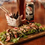 The Big Easy beef jerky, and seared skirt steak with beer. Image: Supplied