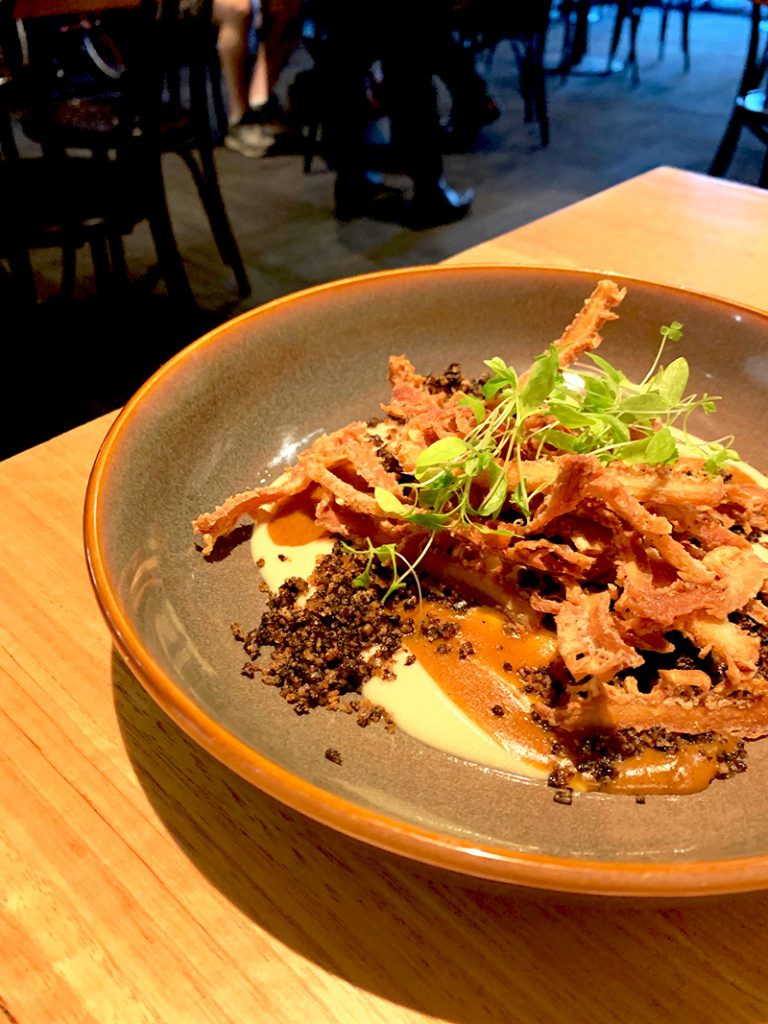 Selle Bistro, Albury. Crispy tripe, curry and boudin noir ($18)Image via Rebecca Cherote for Hunter and Bligh