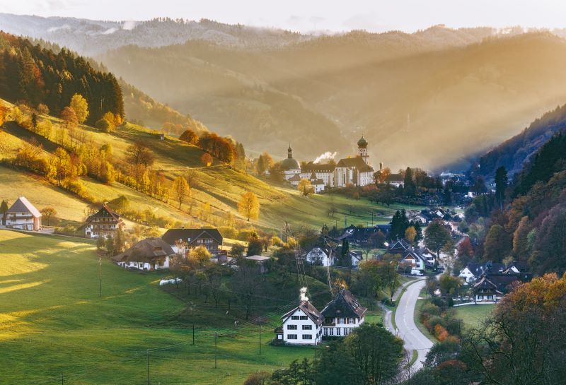 A hilly village near The Black Forest