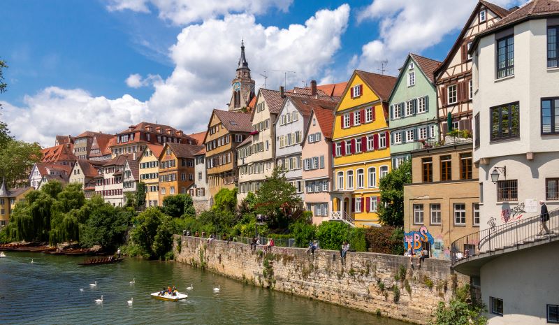 Houses and River in Tubingen