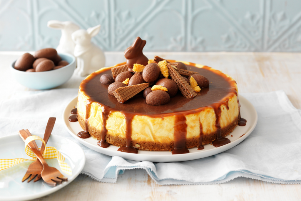 Easter Chocolate Caramel Cheesecake Recipe Hunter and Bligh