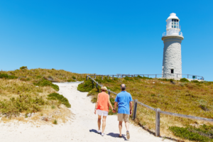 Bathurst Lighthouse, Rottnest Island. Photography by Rottnest Island Authority. Image via Tourism Western Australia
