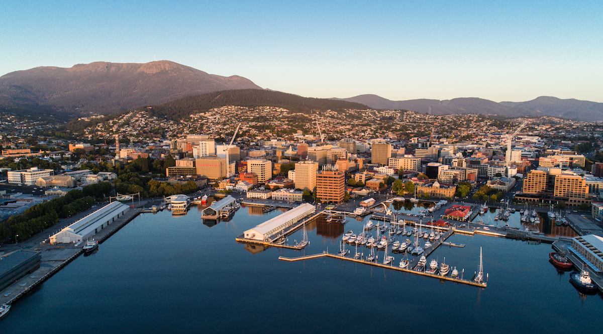 Hobart from above.