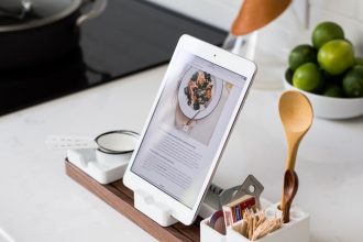 Ipad used for cooking.