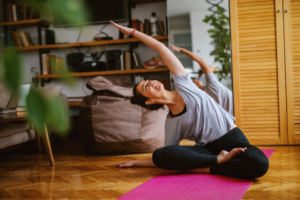 Beginners Guide 8 Tips to Start a Yoga Practice At Home. Photographed by Dusan Petkovic. Image via Shutterstock.