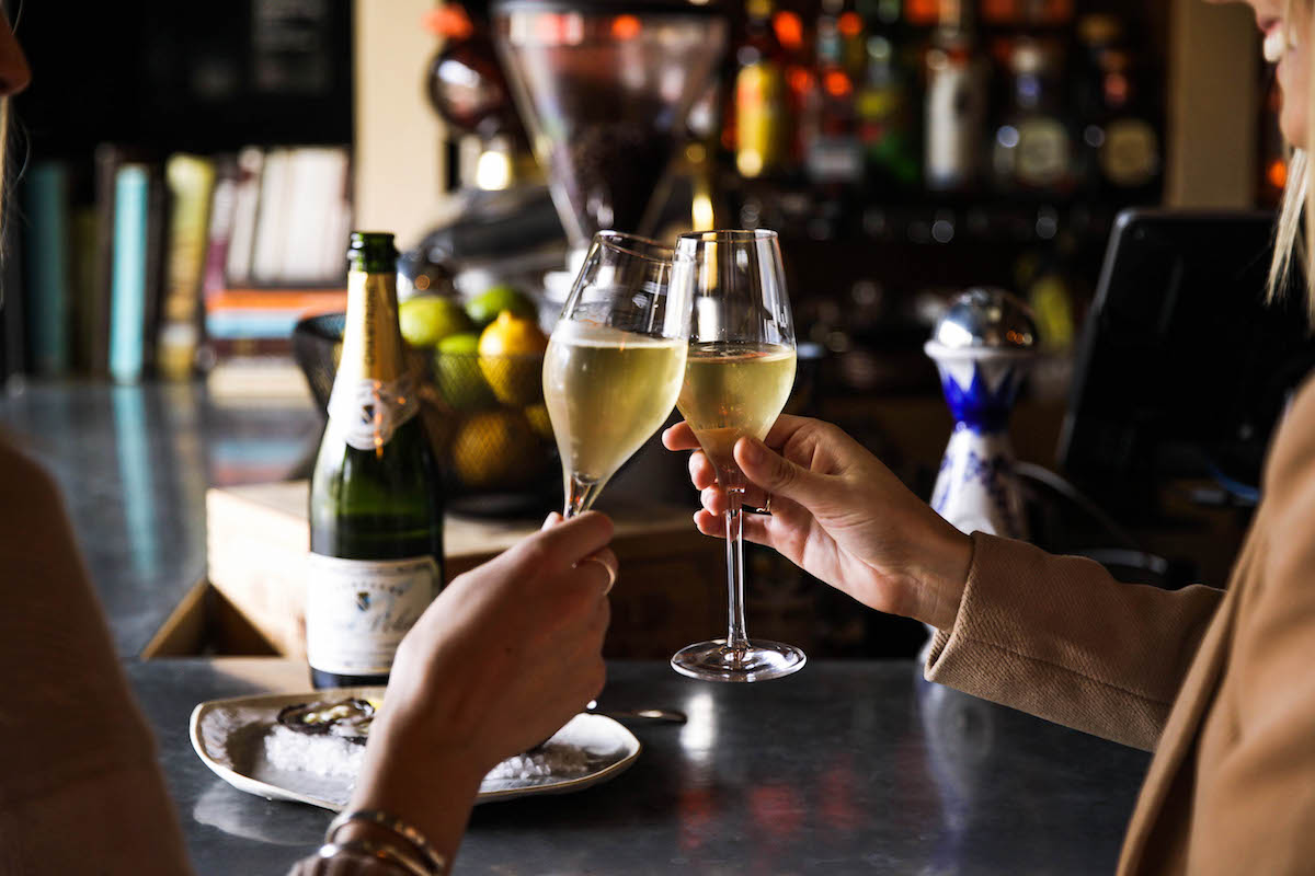 Cheers at The Wine Library.