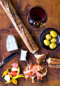 Food at The Wine Library.