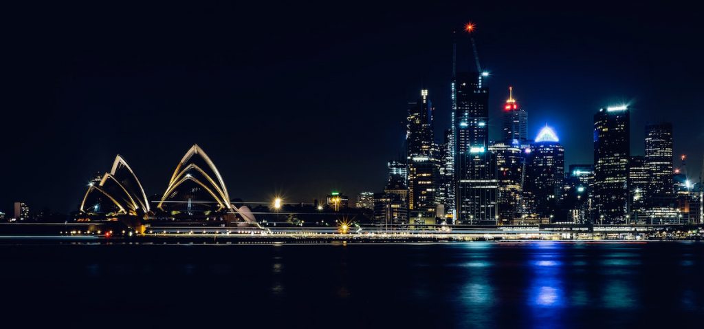 Sydney at night.
