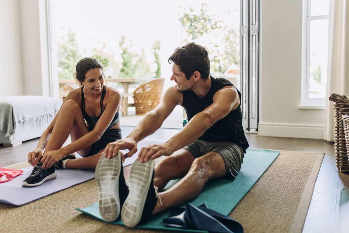 At home exercising. Photographed by Jacob Lund. Image via Shutterstock.