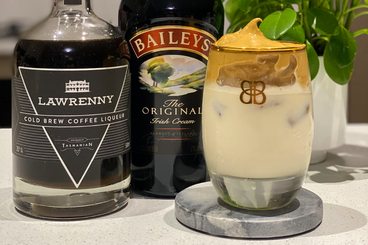 BWS Baileys Dalgona Martini Cocktail Recipe. Image supplied