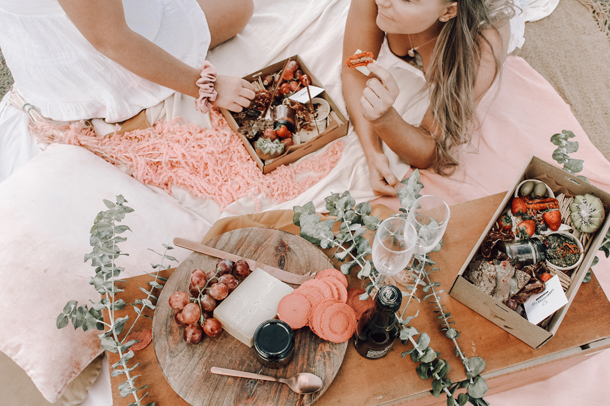 Charcuterie and Co Picnic Box Spread. Image supplied via Charcuterie and Co