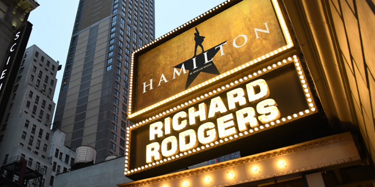 Hamilton Richard Rodgers Theatre. Photographed by Andrew Cline. Image via Shutterstock
