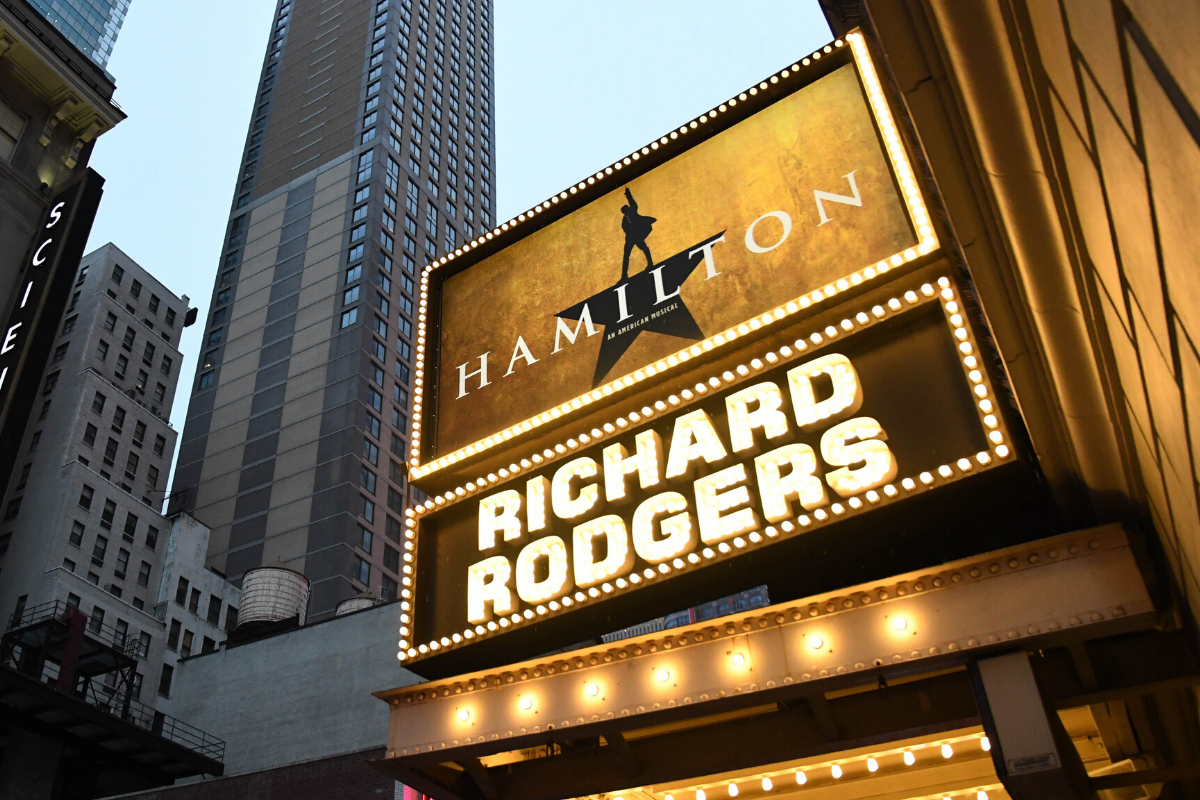 Hamilton Richard Rodgers Theatre. Photographed by Andrew Cline. Image via Shutterstock